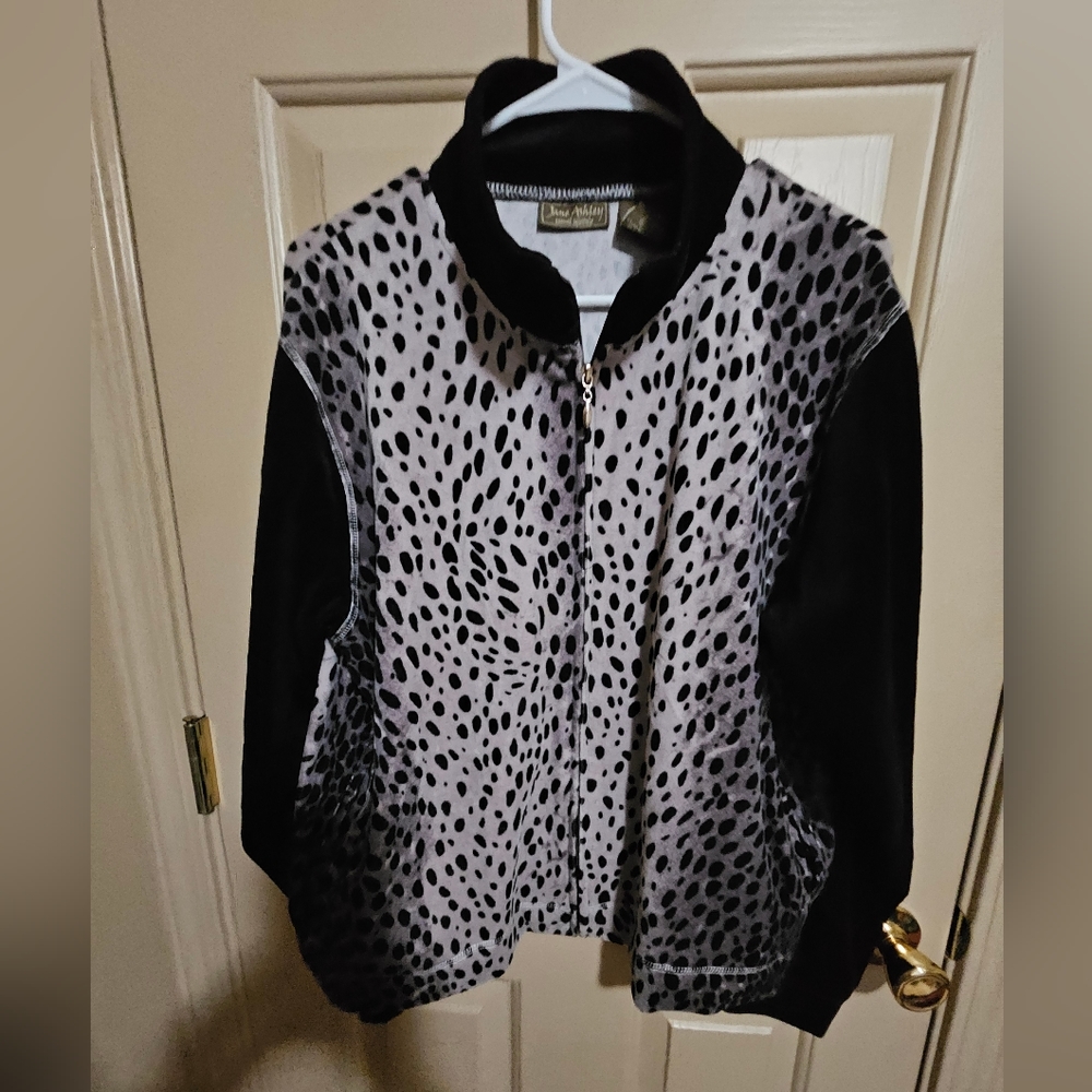 Velour warm up jacket